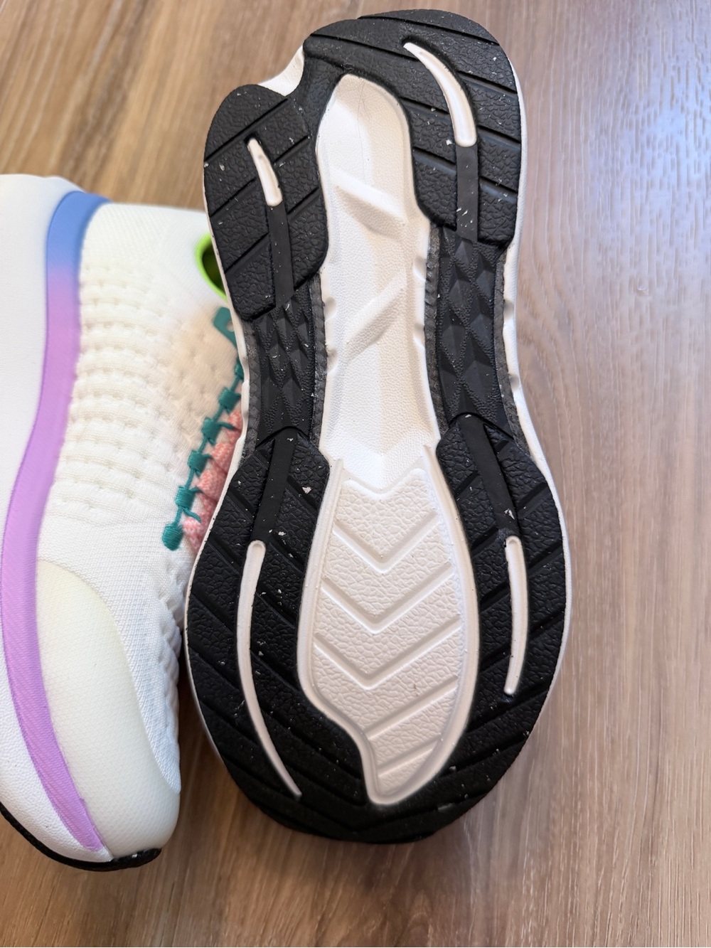 Women's Running Sneakers with Pink Laces and Lime Interior - Picture 7 of 8